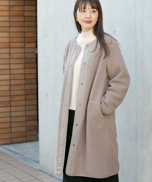 「URBAN RESEARCH Sonny Label」 ノーカラーコート FREE グリーン レディース_画像7