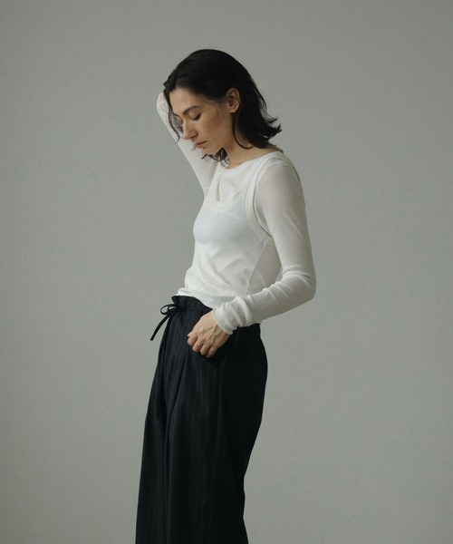 「anuke」 長袖カットソー FREE グレー レディース_画像5