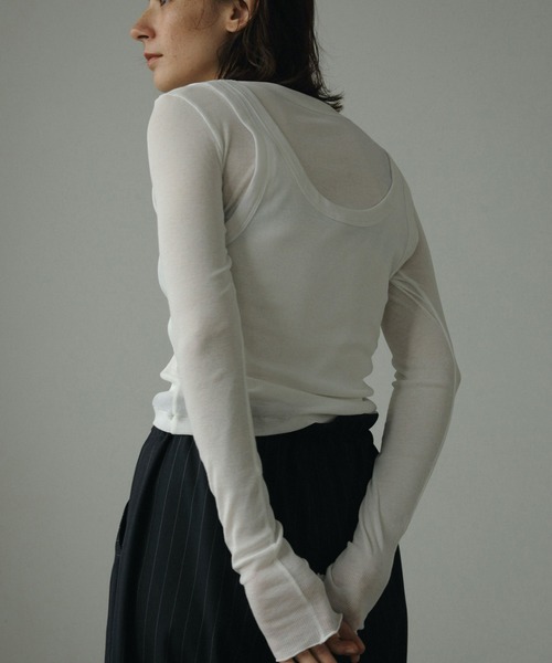 「anuke」 長袖カットソー FREE グレー レディース_画像6