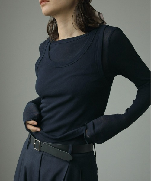 「anuke」 長袖カットソー FREE グレー レディース_画像8