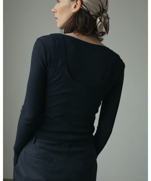 「anuke」 長袖カットソー FREE グレー レディース_画像9