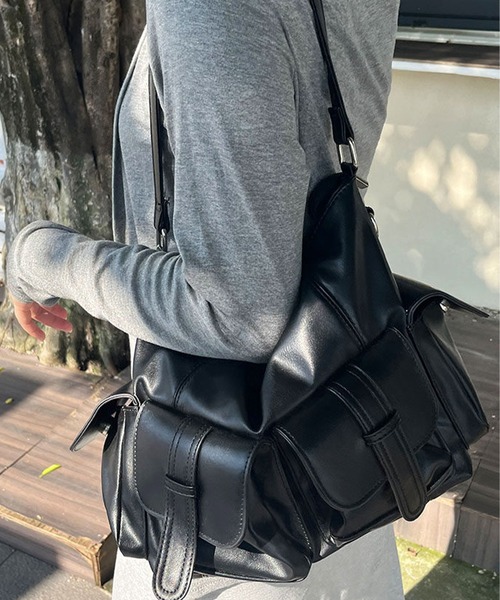 SEN TOKYO ショルダーバッグ ダブルフラップポケット ショルダーバッグ