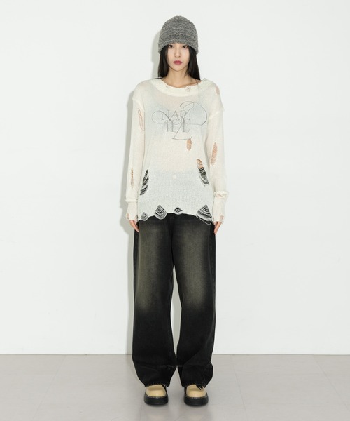 「FOLLOWIN」 デニムパンツ MEDIUM ピンク レディース_画像2