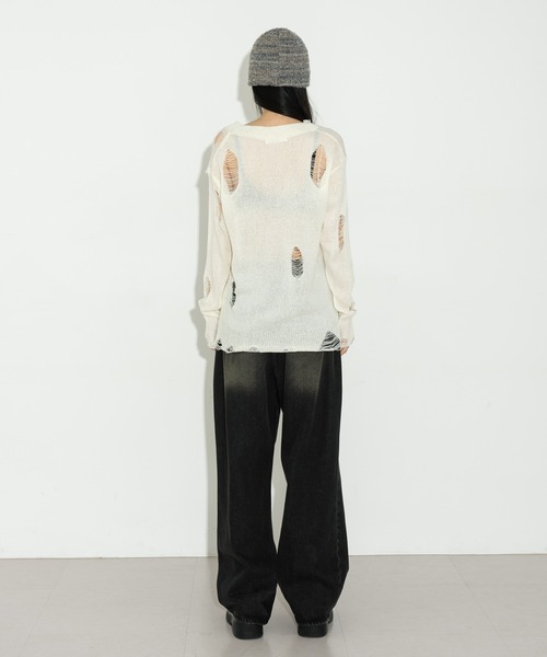 「FOLLOWIN」 デニムパンツ MEDIUM ピンク レディース_画像5