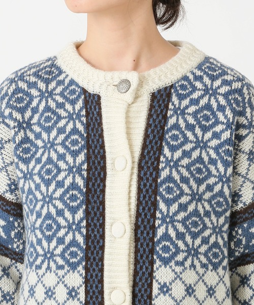 「SLOBE citron.」 ニットカーディガン FREE グリーン レディース_画像8