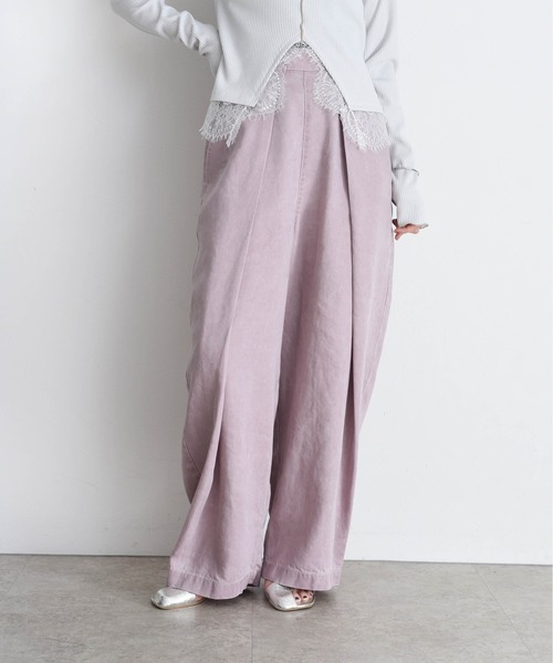 Eimee Law（エイミーロウ） パンツ バイオ加工ラップタックワイド