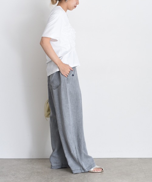 Eimee Law（エイミーロウ） パンツ バイオ加工ラップタックワイド