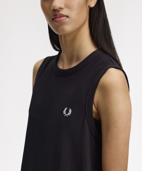 ワンピース Rib Tricot Sleeveless Dress／リブトリコットノースリーブワンピースの画像
