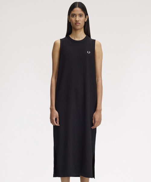 ワンピース Rib Tricot Sleeveless Dress／リブトリコットノースリーブワンピースの画像