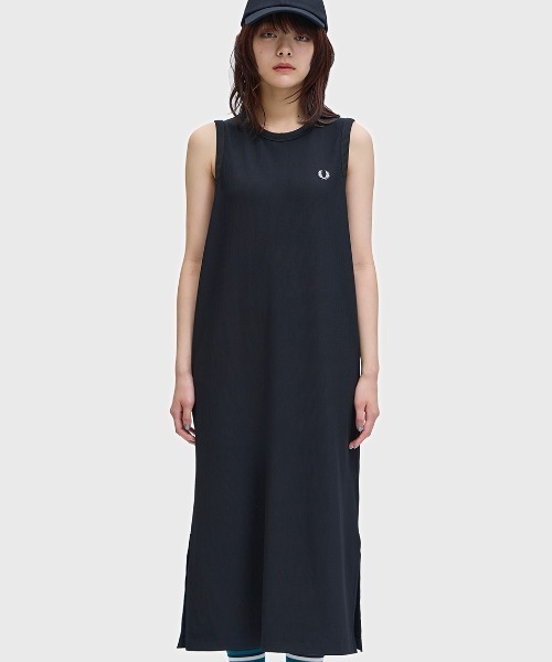 ワンピース Rib Tricot Sleeveless Dress／リブトリコットノースリーブワンピースの画像