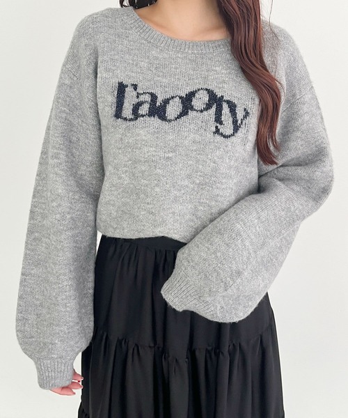 Heather color Basicニット Heather（ヘザー） ニット セーター バイカラーケーブルニット 669226