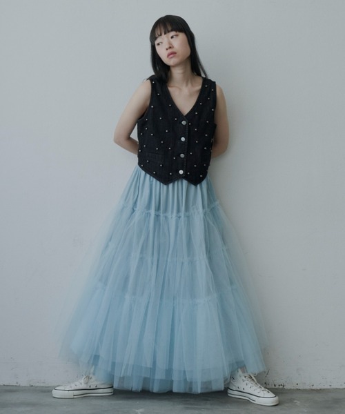 「PERNA」 ベスト FREE ホワイト レディース_画像2