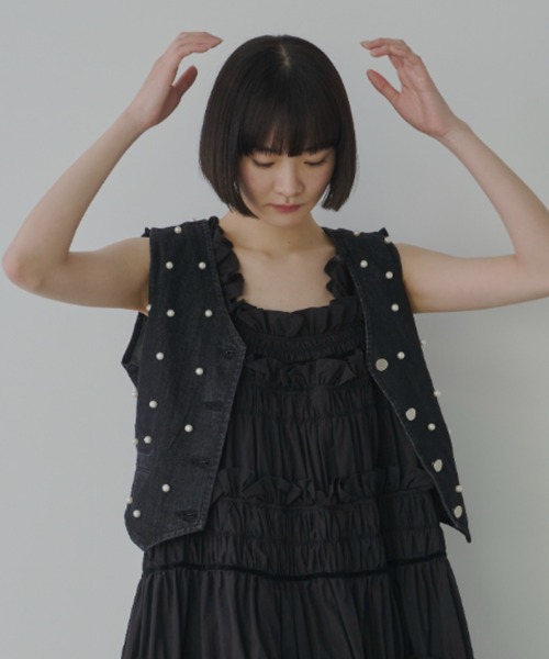 「PERNA」 ベスト FREE ホワイト レディース_画像9