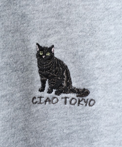 CIAO TOKYO（チャオ トーキョー） トレーナー スウェット 黒猫刺繍