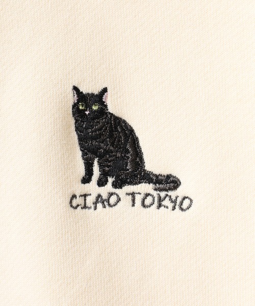 CIAO TOKYO（チャオ トーキョー） トレーナー スウェット 黒猫刺繍