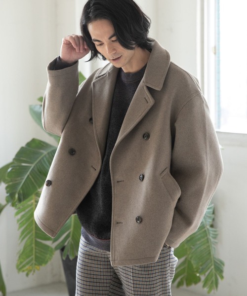 「niko and...」 ピーコート MEDIUM ネイビー メンズ_画像2