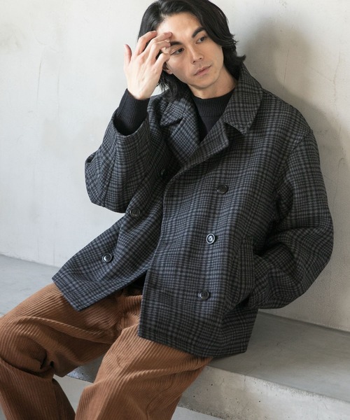 「niko and...」 ピーコート MEDIUM ネイビー メンズ_画像3