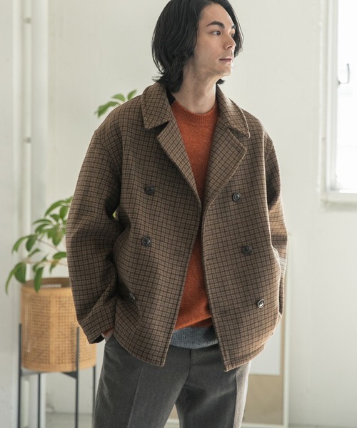 「niko and...」 ピーコート MEDIUM ネイビー メンズ_画像4