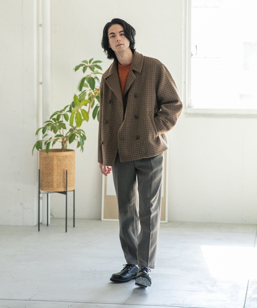 「niko and...」 ピーコート MEDIUM ネイビー メンズ_画像5