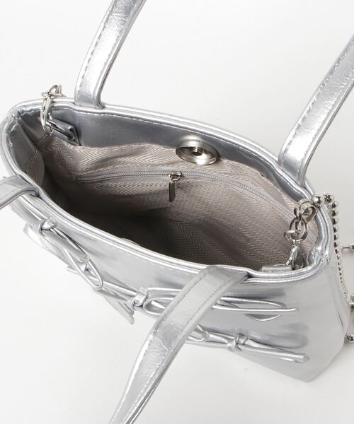 「.KOM」 2WAYバッグ FREE シルバー レディース_画像4