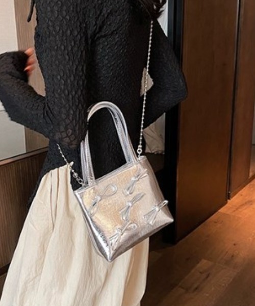 「.KOM」 2WAYバッグ FREE シルバー レディース_画像8