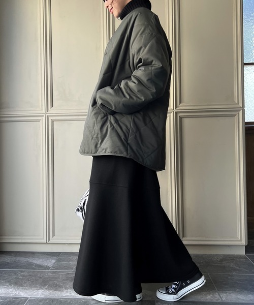 「junoah」 長袖ワンピース MEDIUM ブラウン レディース_画像7
