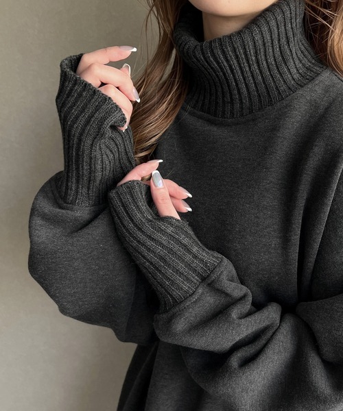 「junoah」 長袖ワンピース MEDIUM ブラウン レディース_画像8