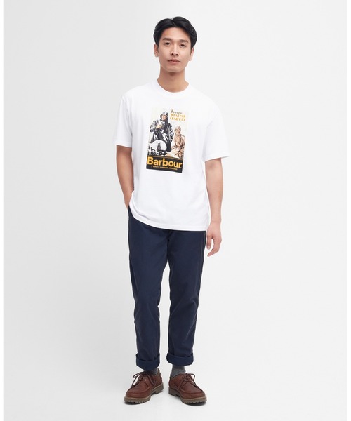 「Barbour」 半袖Tシャツ 36 ホワイト メンズ_画像3