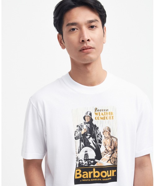 「Barbour」 半袖Tシャツ 36 ホワイト メンズ_画像5