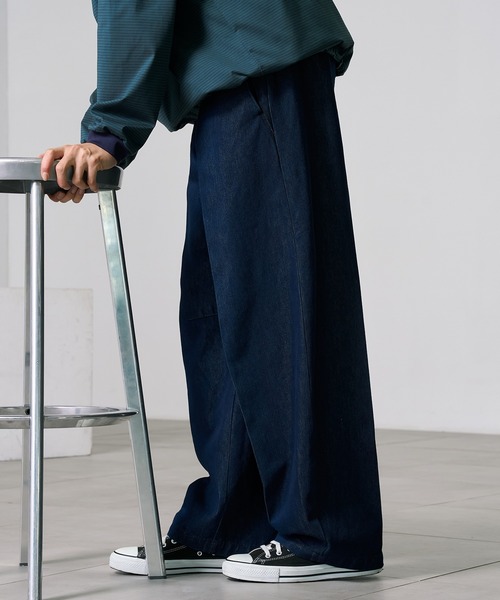 「PUBLIC TOKYO」 デニムパンツ 3 ダークインディゴブルー メンズ_画像3