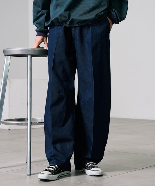 「PUBLIC TOKYO」 デニムパンツ 3 ダークインディゴブルー メンズ_画像6