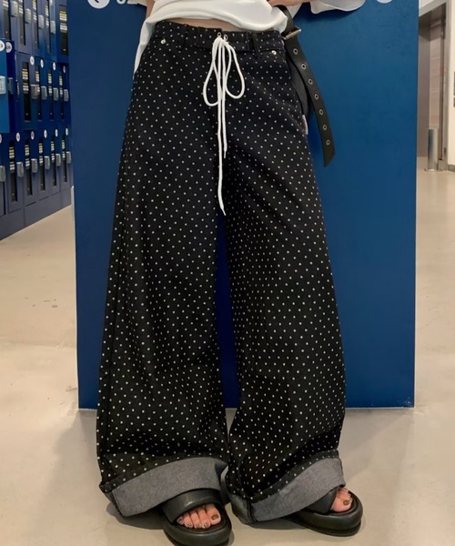 「おしゃれスタ」 パンツ X-LARGE ブラック レディース_画像3