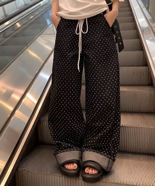 「おしゃれスタ」 パンツ X-LARGE ブラック レディース_画像6