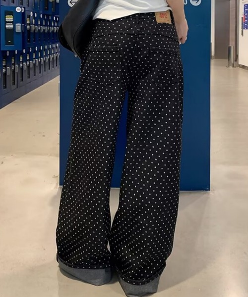 「おしゃれスタ」 パンツ X-LARGE ブラック レディース_画像7