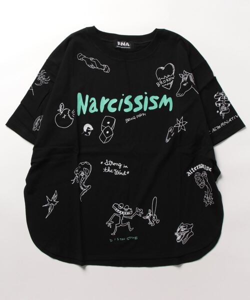 「RNA」 半袖Tシャツ MEDIUM ブラック レディース_画像6
