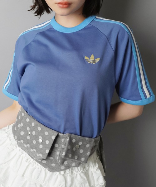 adidas ストライプ 半袖Tシャツ s アディダス オリジナルス ストライプ 半袖Tシャツ セミピンクスパーク