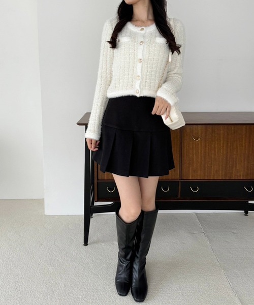 「one after another NICE CLAUP」 ニットカーディガン FREE グレー レディース_画像7