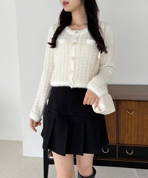 「one after another NICE CLAUP」 ニットカーディガン FREE グレー レディース_画像8