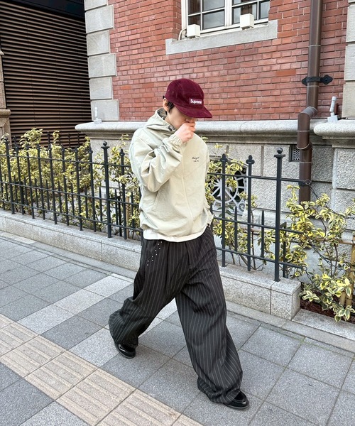 kutir（クティール） ワイドパンツ スラックス STUDDED STRIPED WIDE