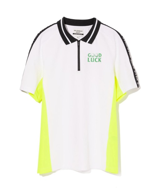 DEVEREUX GOLF ポロシャツ Lucky than Goodハーフジップリブポロ