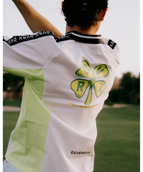 DEVEREUX GOLF ポロシャツ Lucky than Goodハーフジップリブポロ