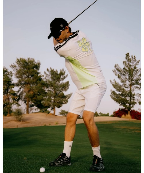 DEVEREUX GOLF ポロシャツ Lucky than Goodハーフジップリブポロ