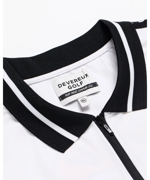 DEVEREUX GOLF ポロシャツ Lucky than Goodハーフジップリブポロ