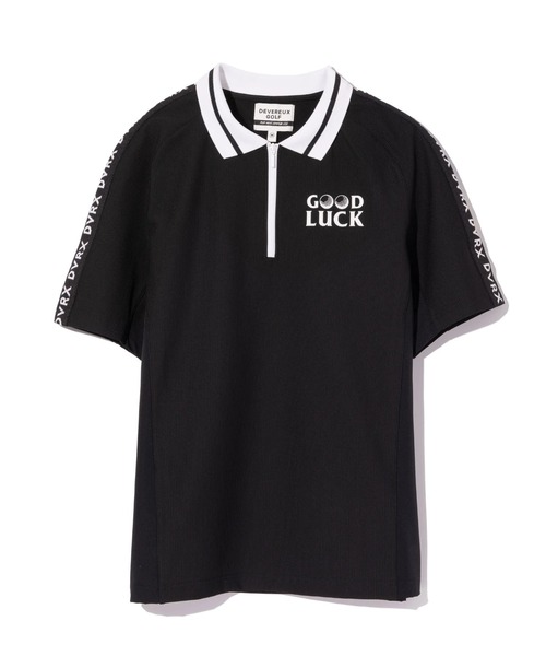 DEVEREUX GOLF ポロシャツ Lucky than Goodハーフジップリブポロ