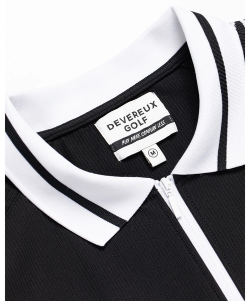 DEVEREUX GOLF ポロシャツ Lucky than Goodハーフジップリブポロ