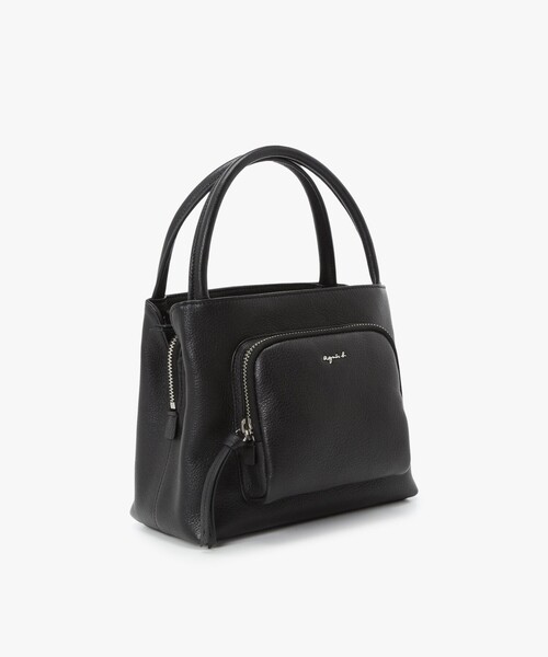 agnes b アニエスベー レザー ハンドバッグ ブラック シンプル 上品 agnes b.（アニエスベー） ハンドバッグ レザー2wayハンドバッグ