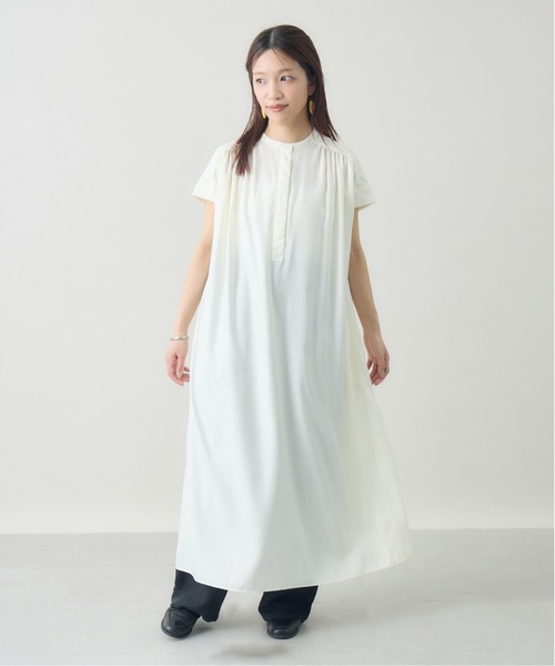 ワンピース 「kuros'オリジナル」フレンチスリーブAラインワンピース 日本製の画像