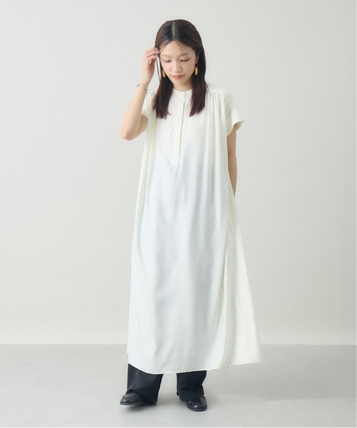 ワンピース 「kuros'オリジナル」フレンチスリーブAラインワンピース 日本製の画像