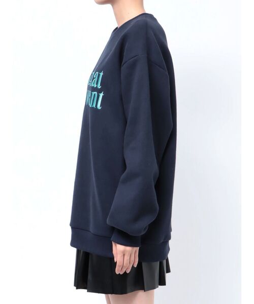 「CALNAMUR」 スウェットカットソー FREE ネイビー レディース_画像7