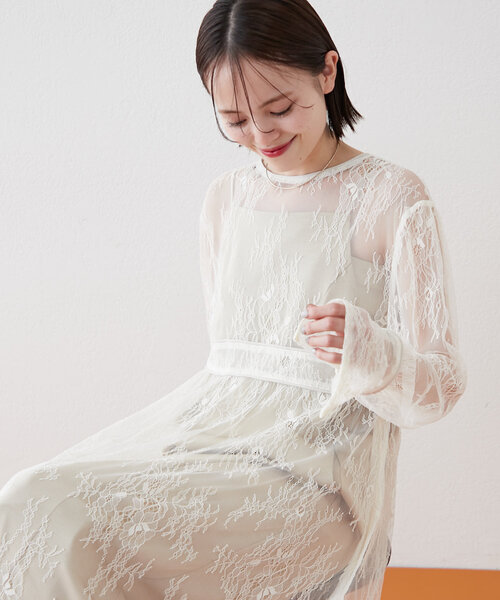 「mystic」 長袖ワンピース 2 グレー レディースの画像